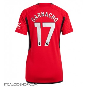 Manchester United Alejandro Garnacho #17 Prima Maglia Femmina 2023-24 Manica Corta